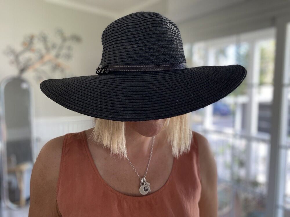 Premium Women Wide Brim Straw Hat with Band Sun Hat Fashion Hat Wedding Hat
